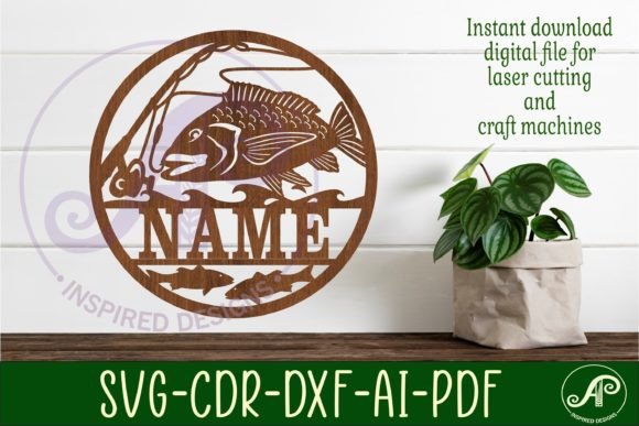 Download Ocean Fishing Personalized Name Sign Svg - Sign Collection