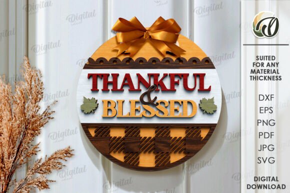 Download Thanksgiving Round Sign Laser Cut - Sign Collection