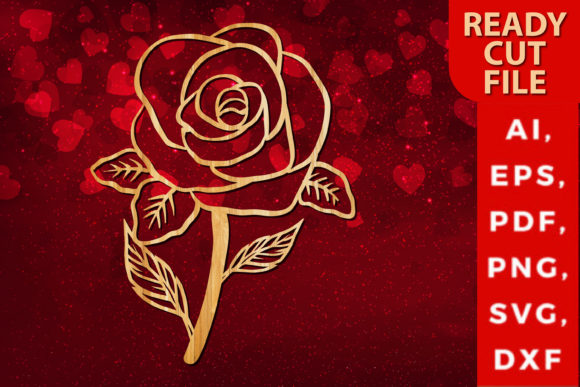Download Valentine Rose Laser-cut Design SVG - Sign Collection