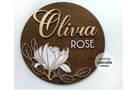 Download Magnolia Flower Nursery Name Sign&nbsp; - Sign Collection