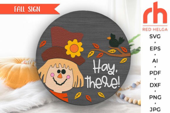 Download Hay, There SVG, Fall Door Sign Cut File - Sign Collection