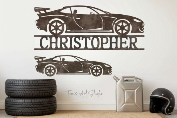 Download Race Car Name Sign SVG Laser Cut - Sign Collection