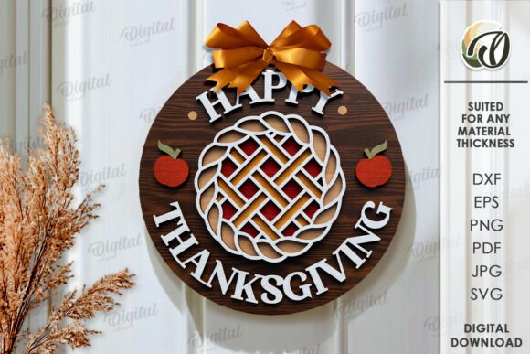 Download Thanksgiving Round Sign Laser Cut - Sign Collection
